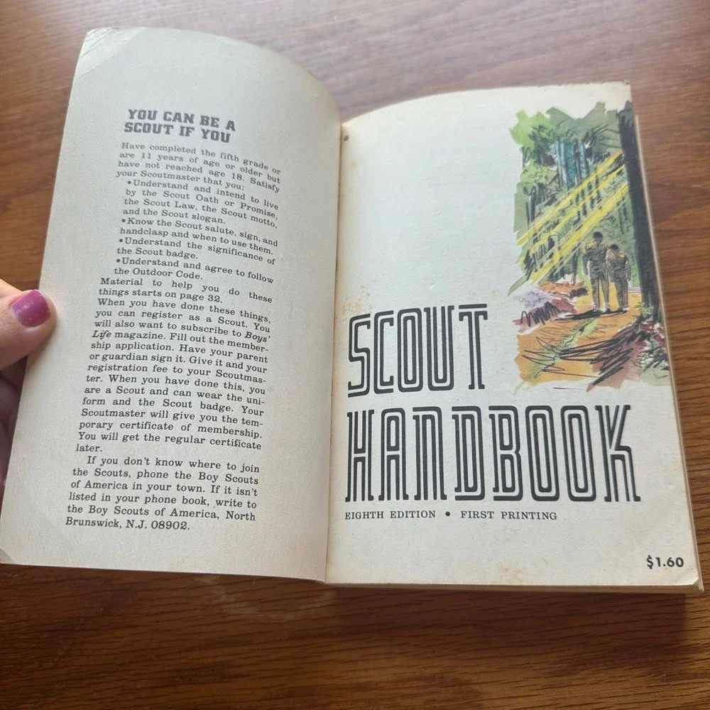 Vintage Boy Scouts of America Scout Handbook Paperback BSA Survival Guide 1960s